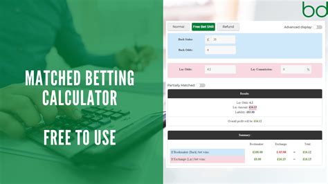 stake returned free bets|Matched Betting Calculator .